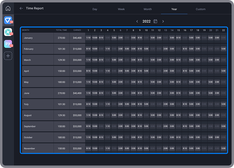 Illustration image of Teamly Time Tracking Process