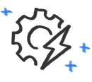 Flash icon that represents Teams that Use Video Are More Productive