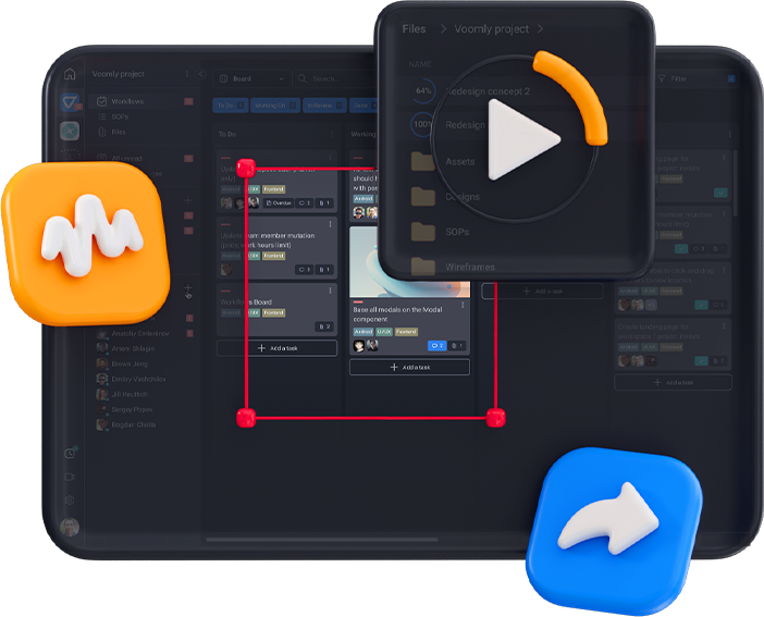 Illustration image of Teamly Screen Recording with Audio for Task Explanation