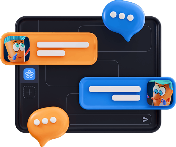 Illustration image of Instant Chat for Remote Team Management