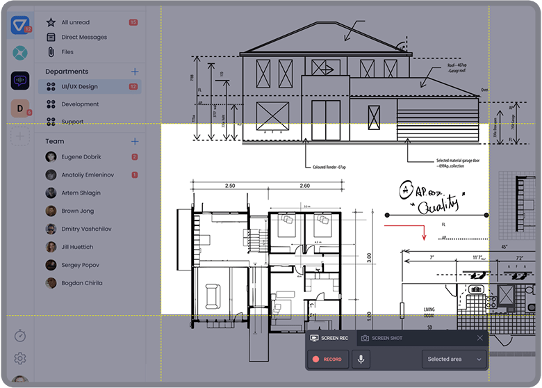 Illustration image of Teamly Screen Recording Process