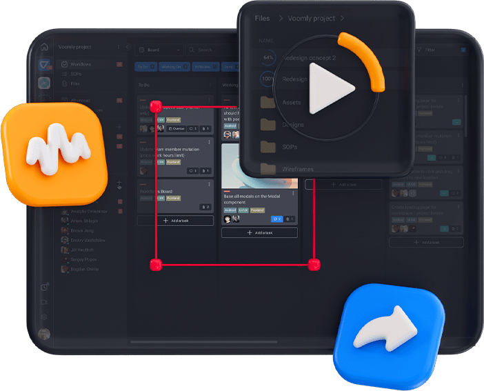 Illustration image of Teamly Screen Recording with Audio for Task Explanation