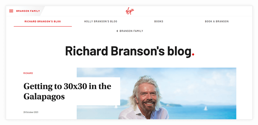 Richard Branson’s Blog