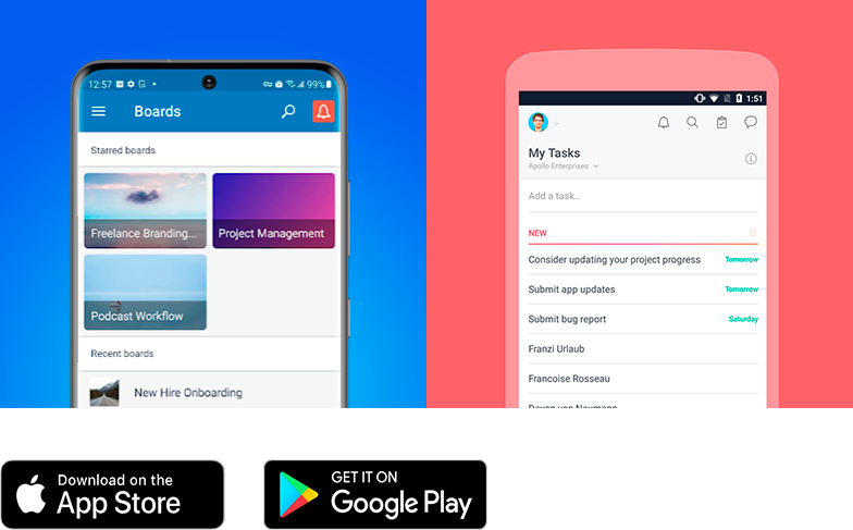 Trello and Asana Mobile Apps