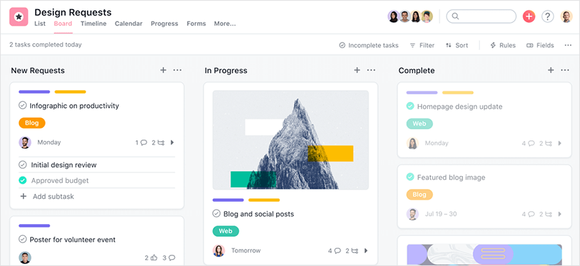 Image represents Asana Dashboard