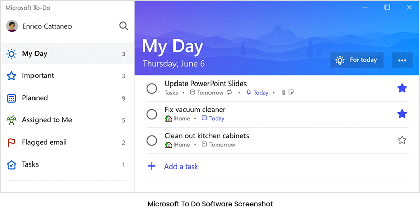 Image of Microsoft To Do Dashboard