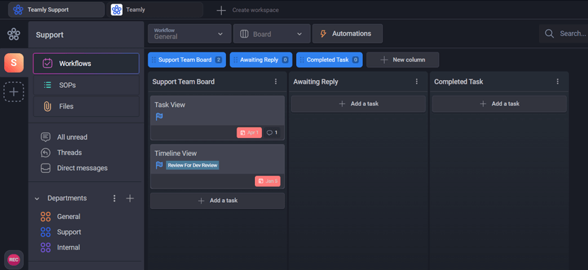 Image of Teamly Dashboard