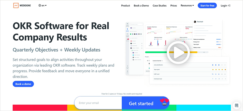 Image of Weekdone
 dashboard