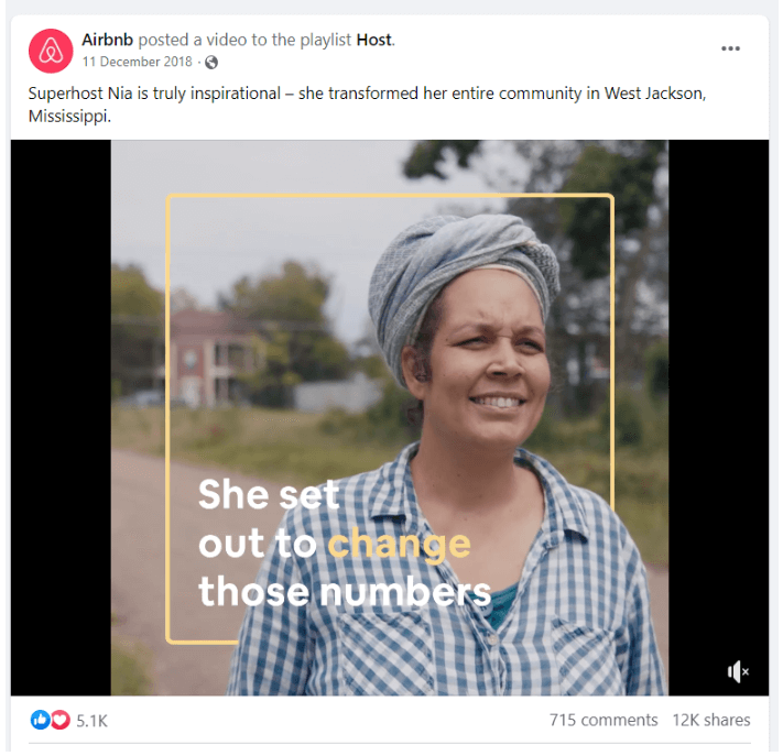 Airbnb Facebook page