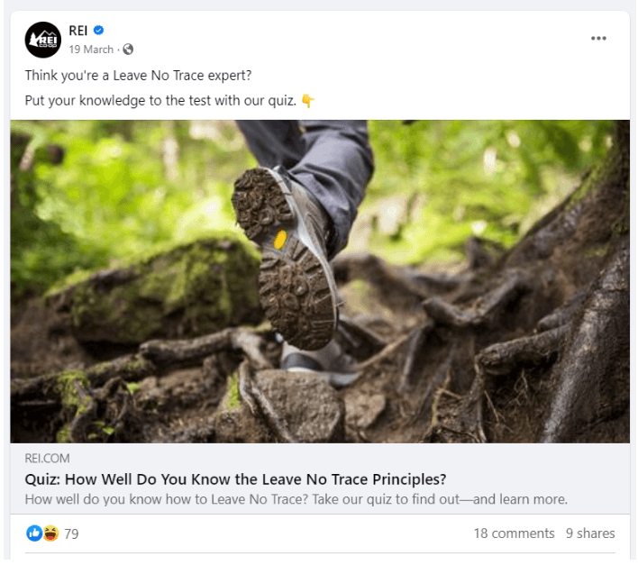 REI Facebook page 