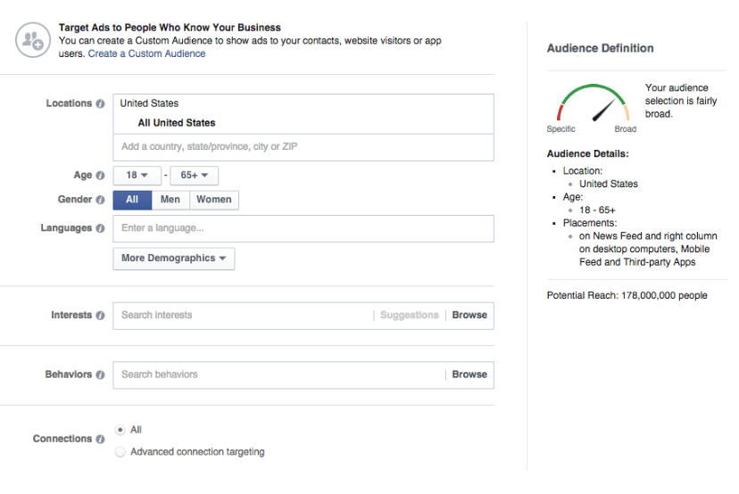 Target ads to people who know your business
