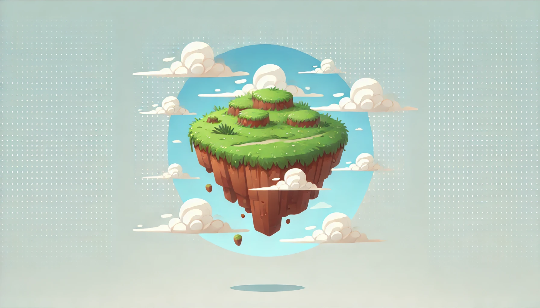 Floating islands in a serene sky
