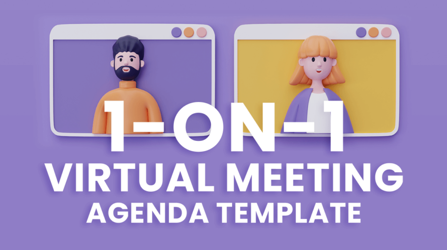 1-on-1 Virtual Meeting Agenda Kanban Board Template Image represents 1-on-1 Virtual Meeting Agenda Template