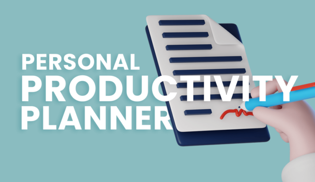 Personal Productivity Planner Kanban Board Template