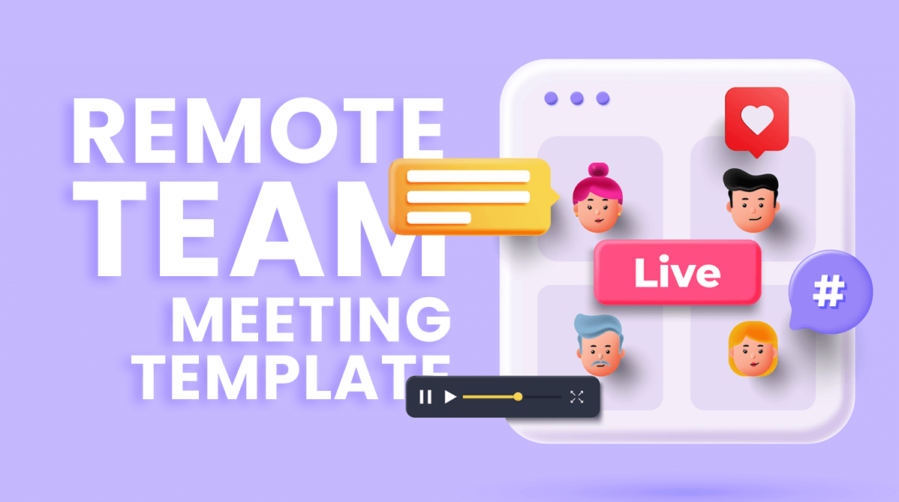 Remote Teams Meeting Kanban Board Template Image represents Remote Team Meetings Template