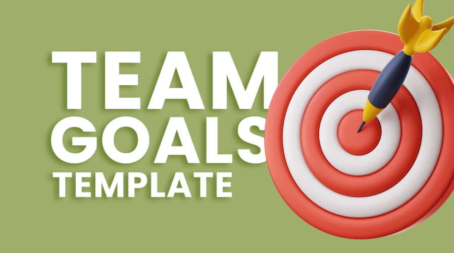 Image indicates Team Goals Template