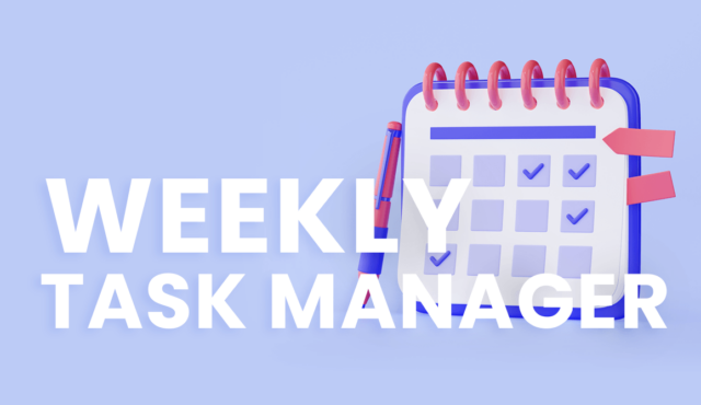 Weekly Task Manager Kanban Board Template