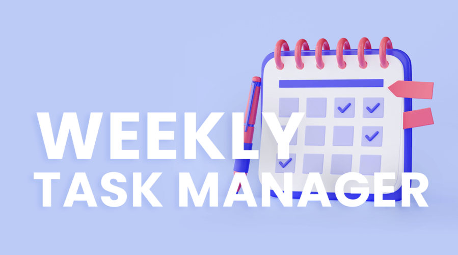Illustration image of Weekly Task Manager Template