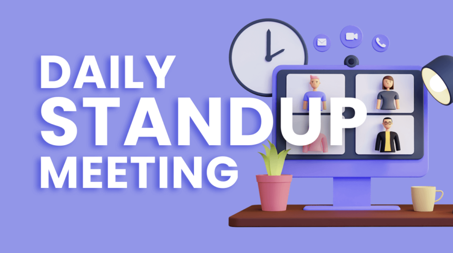 Daily Standup Meetings Kanban Board Template Image represents Daily Standup Meeting Template
